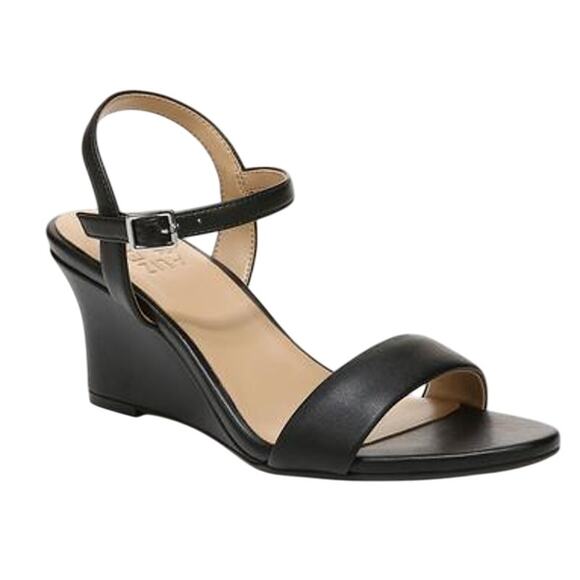 Naturalizer Womens Bristol Wedge Dress Sandals US 6 M EU 36 Black NIB - Picture 1 of 11